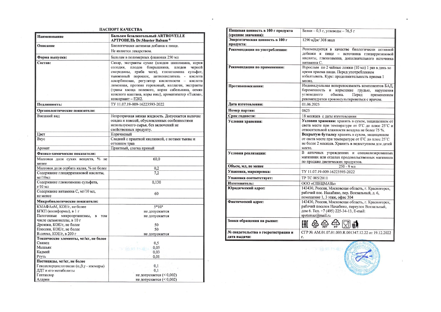 Паспорт №062025